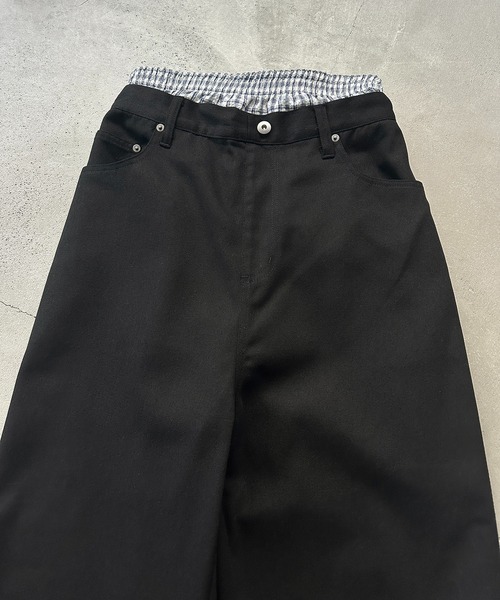 kutir（クティール）の「ASORT LAYERED BAGGY PANTS／アソートレイヤードバギーパンツ（その他パンツ・メンズ・チャコールグレー/ブラック・SMALL/LARGE/MEDIUM）」の5枚目の写真