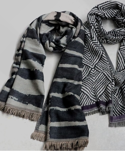 antiqua（アンティカ）の「フリンジストール（ストール/ショール・レディース・ブラック系その他/ベージュ系その他・FREE）」の7枚目の写真