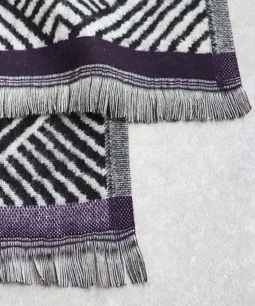 antiqua（アンティカ）の「フリンジストール（ストール/ショール・レディース・ブラック系その他/ベージュ系その他・FREE）」の9枚目の写真