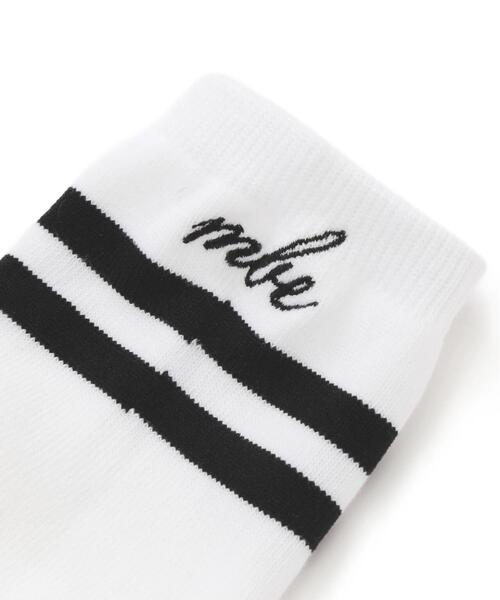MASTER BUNNY EDITION（マスターバニーエディション）の「【MASTER BUNNY EDITION】ラインショートソックス (LADIES)（ソックス/靴下・レディース・ブラック/ホワイト・FREE）」の6枚目の写真