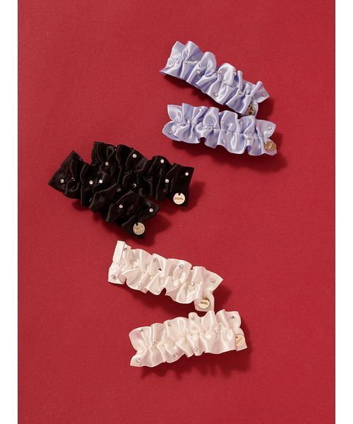 SNIDEL(スナイデル)の「セットヘアピン(ヘアピン・レディース・ブルー/ホワイト/ブラック・F)」の4枚目の写真