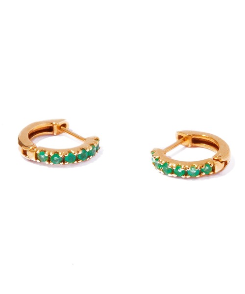 les bonbon(ルボンボン)の「【les bon bon】embrace emerald pierce pair/エンブレイス エメラルド ピアス BOB798(ピアス(両耳用)・レディース・ゴールド・FREE)」の2枚目の写真