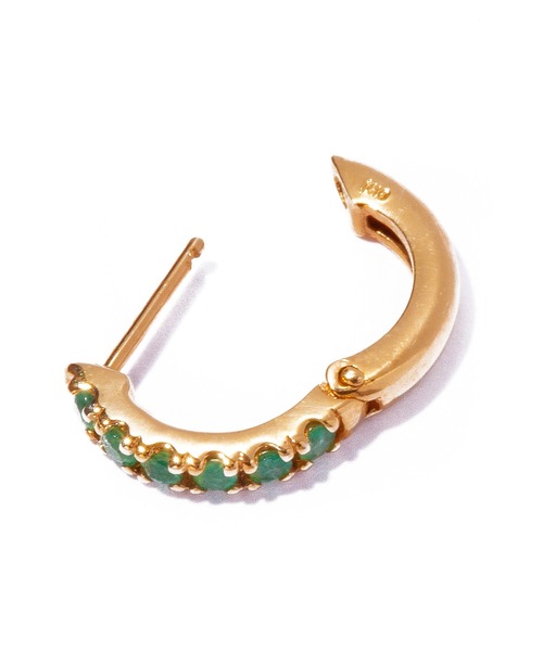les bonbon(ルボンボン)の「【les bon bon】embrace emerald pierce pair/エンブレイス エメラルド ピアス BOB798(ピアス(両耳用)・レディース・ゴールド・FREE)」の4枚目の写真