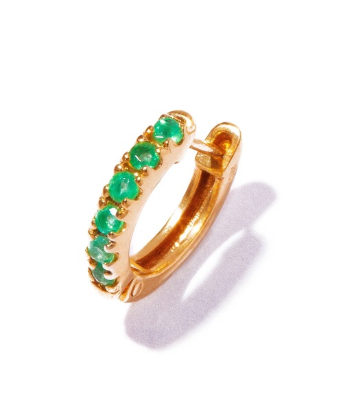 les bonbon(ルボンボン)の「【les bon bon】embrace emerald pierce pair/エンブレイス エメラルド ピアス BOB798(ピアス(両耳用)・レディース・ゴールド・FREE)」の3枚目の写真