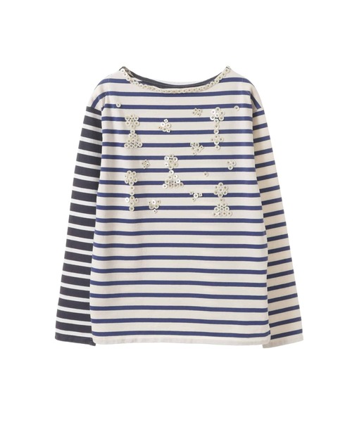 CURRENTAGE(カレンテージ)の「【CURRENTAGE/カレンテージ】Pearly king&Queen basque shirt(Tシャツ/カットソー・レディース・アイボリー・1)」の1枚目の写真