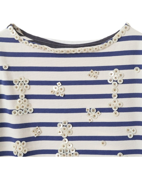 CURRENTAGE(カレンテージ)の「【CURRENTAGE/カレンテージ】Pearly king&Queen basque shirt(Tシャツ/カットソー・レディース・アイボリー・1)」の3枚目の写真
