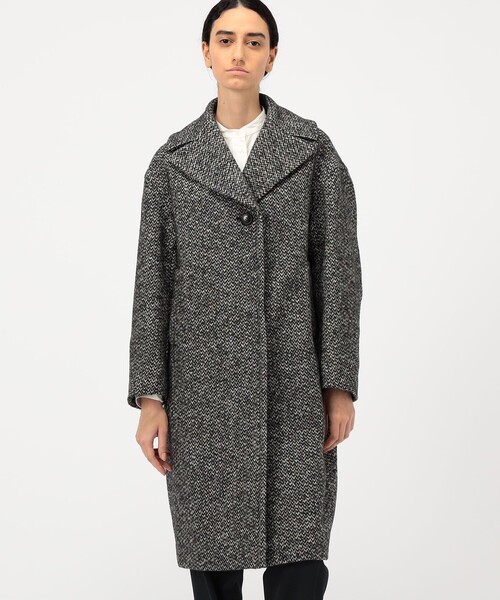 カラーネップホームスパン グレースコート（チェスターコート