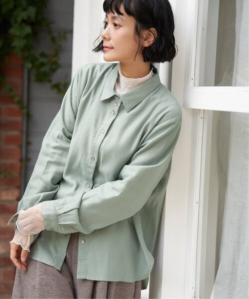 LBC(エルビーシー)の「綿レーヨンメタルボタンシャツ(シャツ/ブラウス・レディース・ホワイト/チャコール/ミント・L/M)」の16枚目の写真