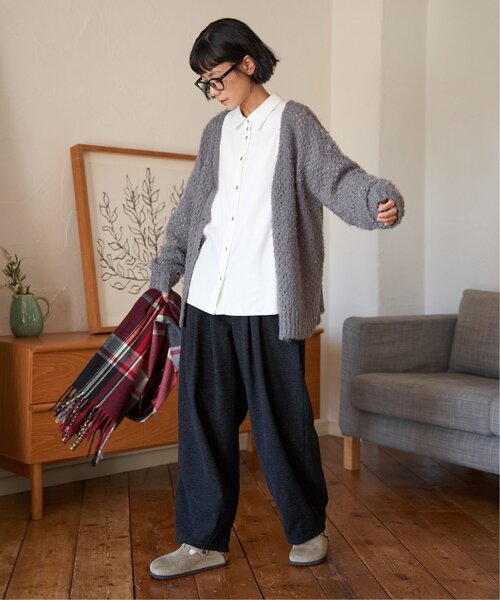 LBC（エルビーシー）の「綿レーヨンメタルボタンシャツ（シャツ/ブラウス・レディース・ホワイト/チャコール/ミント・L/M）」の13枚目の写真