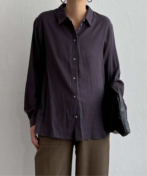 LBC（エルビーシー）の「綿レーヨンメタルボタンシャツ（シャツ/ブラウス・レディース・ホワイト/チャコール/ミント・L/M）」の18枚目の写真