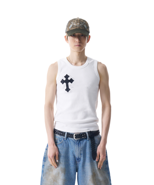 AAKAM(アーカム)の「AKM CROS2 ノースリーブ(ホワイト)(Tシャツ/カットソー・レディース・その他・1/2)」の8枚目の写真