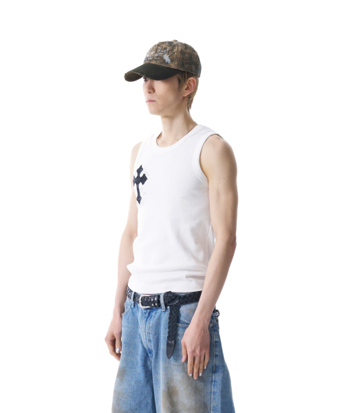 AAKAM(アーカム)の「AKM CROS2 ノースリーブ(ホワイト)(Tシャツ/カットソー・レディース・その他・1/2)」の9枚目の写真