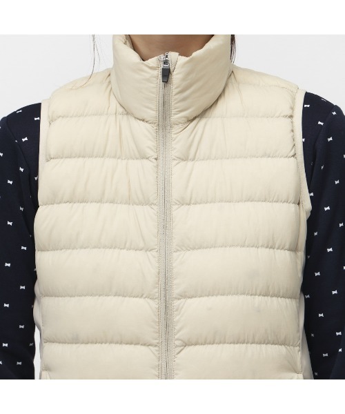 TIGORA(ティゴラ)の「ティゴラ TIGORA ダウンベスト(ダウンベスト・レディース・ライトベージュ/ネイビー・M/L/XL/2XL)」の7枚目の写真