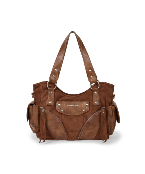 IUGAMAKARAS（イウガマカラス）の「Studded Suede Shoulder Bag (Brown)（ショルダーバッグ・レディース・その他・FREE）」の6枚目の写真
