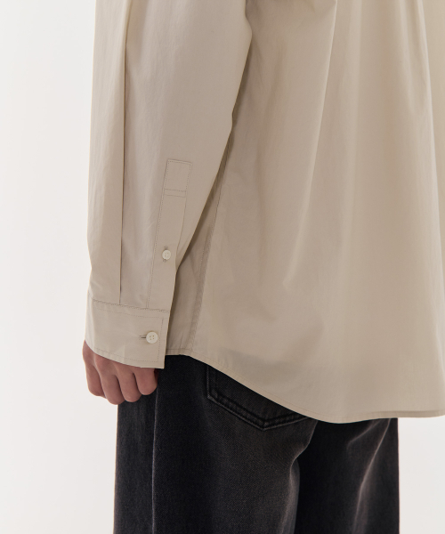 MUSINSA STANDARD（ムシンサスタンダード）の「リラックスドソフトポプリンオフィサーシャツ[ライトベージュ]（シャツ/ブラウス・メンズ・その他・XX-LARGE/SMALL/MEDIUM/LARGE/X-LARGE）」の6枚目の写真