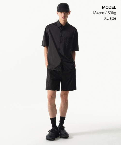MUSINSA STANDARD（ムシンサスタンダード）の「[シティレジャー] エアウェイト半袖シャツ [ブラック]（シャツ/ブラウス・メンズ・その他・SMALL/MEDIUM/LARGE/X-LARGE/XX-LARGE）」の2枚目の写真