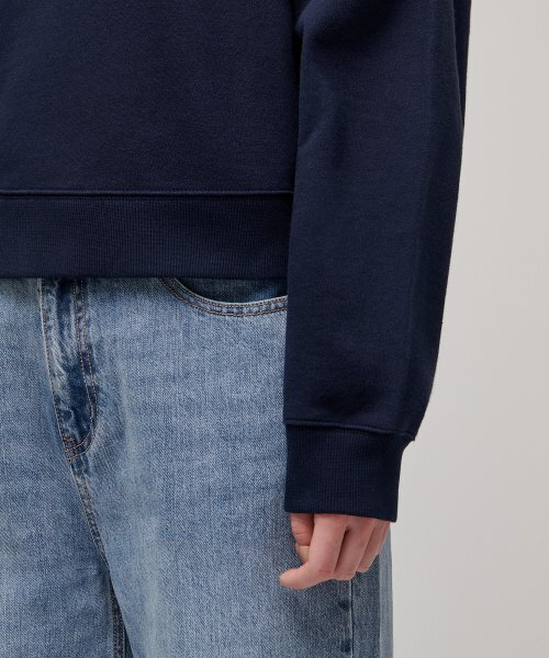 MUSINSA STANDARD WOMAN（ムシンサスタンダードウーマン）の「レディースハーフジップアップスウェットシャツ[ネイビー]（スウェット・レディース・その他・SMALL/MEDIUM/LARGE/X-SMALL）」の8枚目の写真