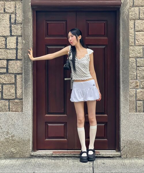 SETUP-EXE(セットアップイーエックスイー)の「VOLUME SHORT PANTS / OFF WHITE(その他パンツ・レディース・その他・OS)」の5枚目の写真