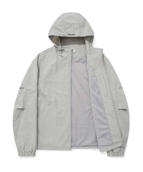 Wacky WiLLy(ワッキーウィリー)の「化繊フードジャケットライトグレー(ナイロンジャケット・レディース・その他・X-LARGE/SMALL/MEDIUM/LARGE)」の4枚目の写真