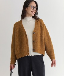 Right-on | 【HONEYSUCKLE ROSE】メランジニットカーディガン (Vネック/リラックスシルエット/厚手/軽量/フェミニン/レイヤード/秋冬春対応)(カーディガン/ボレロ)