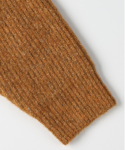 Right-on（ライトオン）の「【HONEYSUCKLE ROSE】メランジニットカーディガン (Vネック/リラックスシルエット/厚手/軽量/フェミニン/レイヤード/秋冬春対応)（カーディガン/ボレロ・レディース・ブラウン/イエロー/キナリ・M/L）」の5枚目の写真