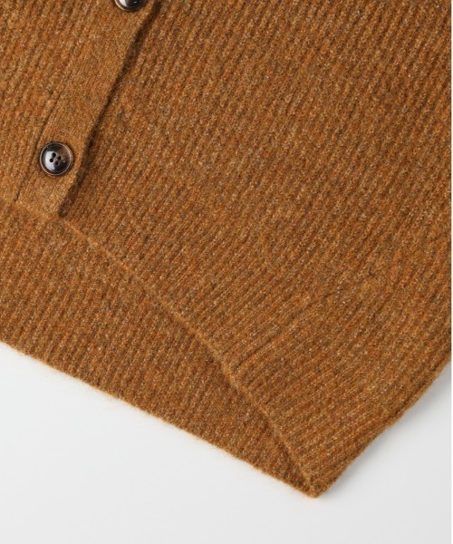 Right-on（ライトオン）の「【HONEYSUCKLE ROSE】メランジニットカーディガン (Vネック/リラックスシルエット/厚手/軽量/フェミニン/レイヤード/秋冬春対応)（カーディガン/ボレロ・レディース・ブラウン/イエロー/キナリ・M/L）」の6枚目の写真