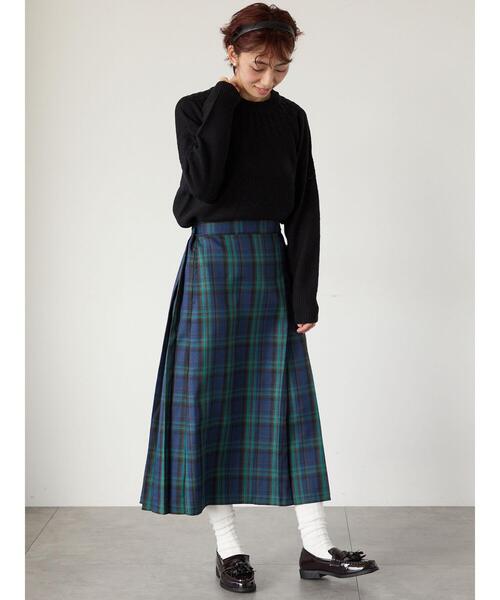 Lugnoncure（ルノンキュール）の「求心柄編みクルーネックニット（ニット/セーター・レディース・ピンク/グリーン/ブラック/オフホワイト/チャコールグレー・F）」の16枚目の写真