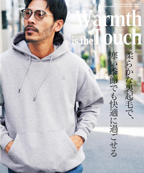 jiggys shop(ジギーズショップ)の「裏起毛 ワンポイント刺繍 プルオーバーパーカー(パーカー・メンズ・ブラウン/グレー/ホワイト/ブラック/ネイビー・MEDIUM/LARGE/X-LARGE)」の20枚目の写真