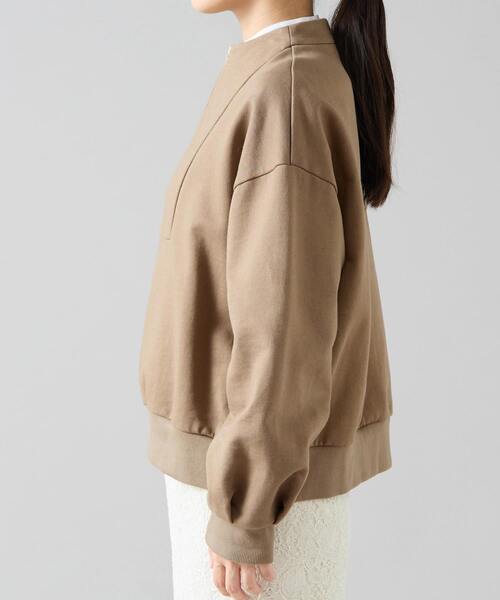 Tiara（ティアラ）の「ZIPプルオーバー（Tシャツ/カットソー・レディース・モカ/オフホワイト/チャコールグレー・FREE）」の12枚目の写真