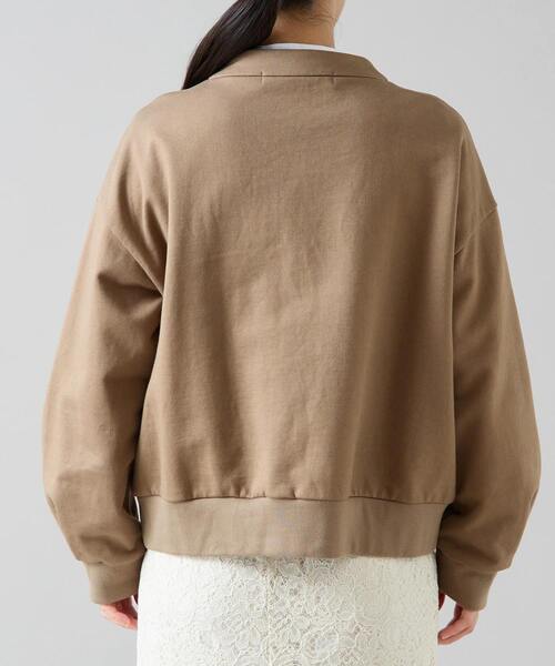 Tiara（ティアラ）の「ZIPプルオーバー（Tシャツ/カットソー・レディース・モカ/オフホワイト/チャコールグレー・FREE）」の13枚目の写真