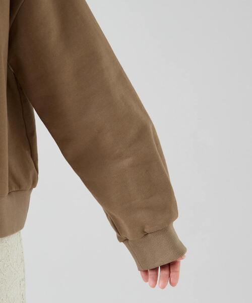 Tiara（ティアラ）の「ZIPプルオーバー（Tシャツ/カットソー・レディース・モカ/オフホワイト/チャコールグレー・FREE）」の15枚目の写真