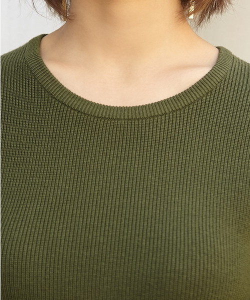 SLY（スライ）の「BI RIB HG TOPS（ニット/セーター・レディース・カーキ/ブラック/オフホワイト・2/1）」の7枚目の写真