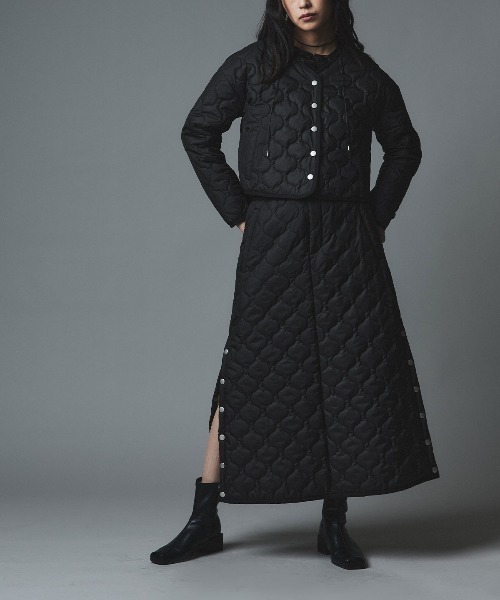 W:Huku（フーク）の「オニオン キルト コンパクト カーディガン ジャケット / Onion Quilt Compact Cardigan（ブルゾン・レディース・ブラック/ライトベージュ/カーキ・M/L）」の11枚目の写真