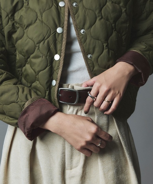 W:Huku（フーク）の「オニオン キルト コンパクト カーディガン ジャケット / Onion Quilt Compact Cardigan（ブルゾン・レディース・ブラック/ライトベージュ/カーキ・M/L）」の19枚目の写真
