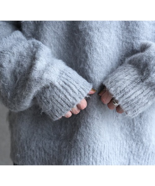 reca（レカ）の「ウールタッチヘンリープルオーバーニット（ニット/セーター・レディース・グレー/ブラック/ピンク・FREE）」の16枚目の写真