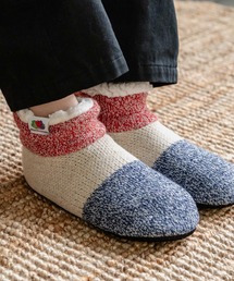 FRUIT OF THE LOOM（フルーツオブザルーム）の「FRUIT OF THE LOOM フルーツオブザルーム カラーブロックスリッパ/クォーター丈裏ボアニット室内用スリッパ（ルームシューズ/スリッパ）」