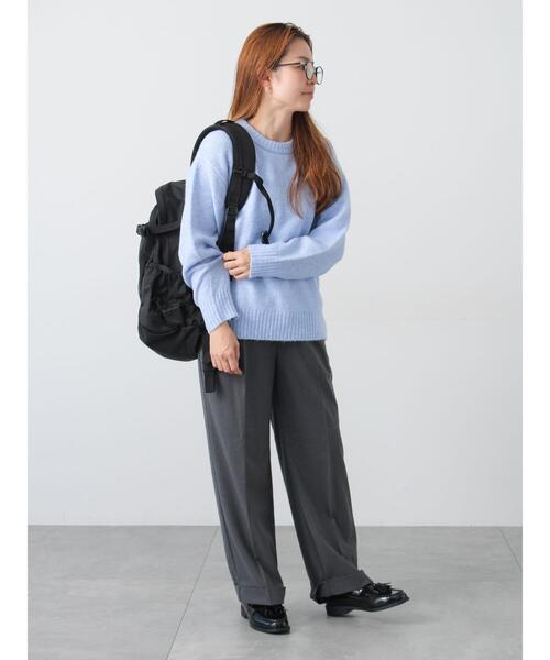 Lugnoncure（ルノンキュール）の「ウール混ふわふわクルーネックニット（ニット/セーター・レディース・オレンジ/ネイビー/ベージュ/ブルー/グレー・F）」の14枚目の写真