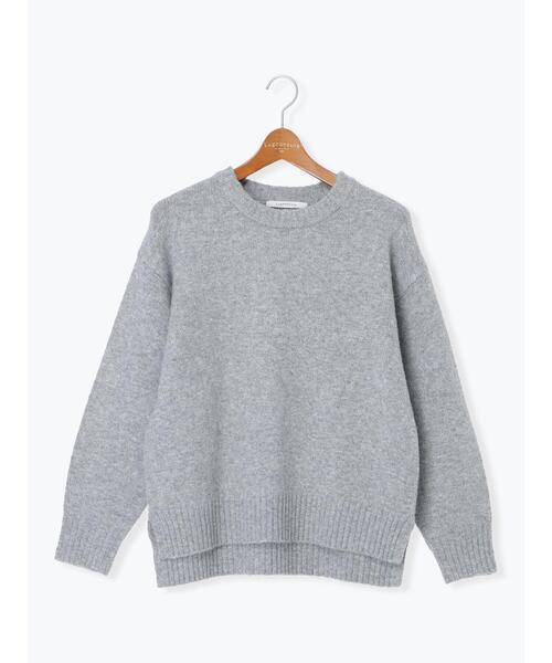 Lugnoncure（ルノンキュール）の「ウール混ふわふわクルーネックニット（ニット/セーター・レディース・オレンジ/ネイビー/ベージュ/ブルー/グレー・F）」の20枚目の写真