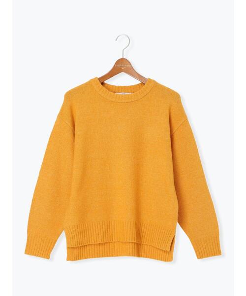 Lugnoncure（ルノンキュール）の「ウール混ふわふわクルーネックニット（ニット/セーター・レディース・オレンジ/ネイビー/ベージュ/ブルー/グレー・F）」の21枚目の写真