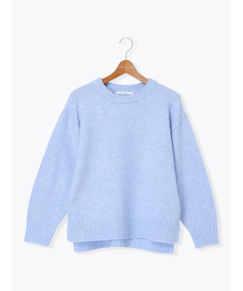 Lugnoncure（ルノンキュール）の「ウール混ふわふわクルーネックニット（ニット/セーター・レディース・オレンジ/ネイビー/ベージュ/ブルー/グレー・F）」の22枚目の写真