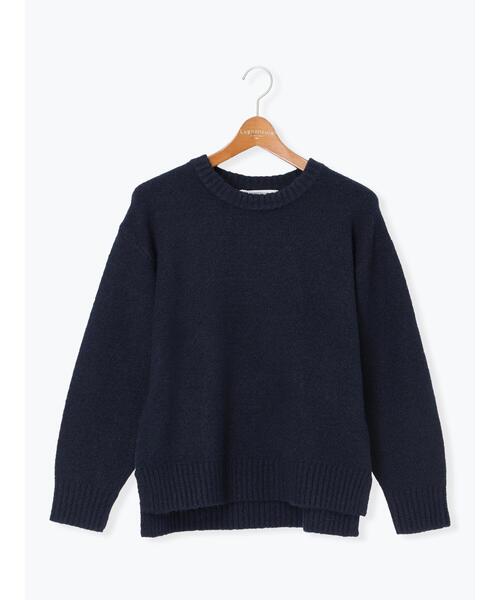 ウール混ふわふわクルーネックニット（ニット/セーター）｜Lugnoncure