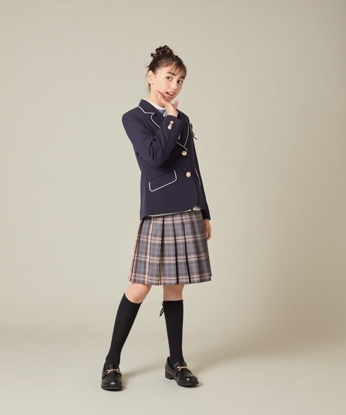 a.v.v（アーヴェヴェ）の「[150-160]【卒服】配色ケーブルカーディガン（カーディガン/ボレロ・キッズ・ホワイト・150/160）」の4枚目の写真