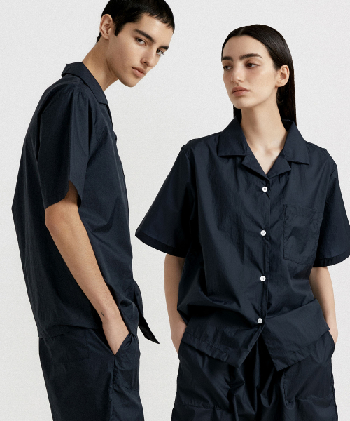 ebure エブール ドライビエラ ギャザースリーブブラウス ブラック