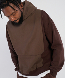 TENER（テネル）の「Center incision oversized fit hoodie_Brwon（パーカー）」