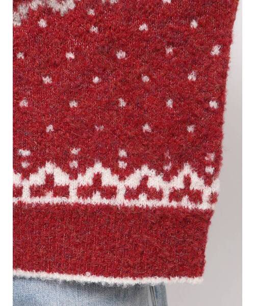 Ungrid（アングリッド）の「求心柄ルーズニット（ニット/セーター・レディース・ライトグレー/レッド/ブラック・FREE）」の10枚目の写真