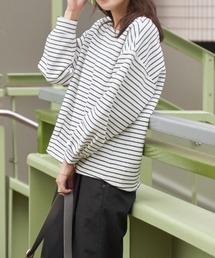 ikka | リップル裾タック長袖プルオーバー(Tシャツ/カットソー)