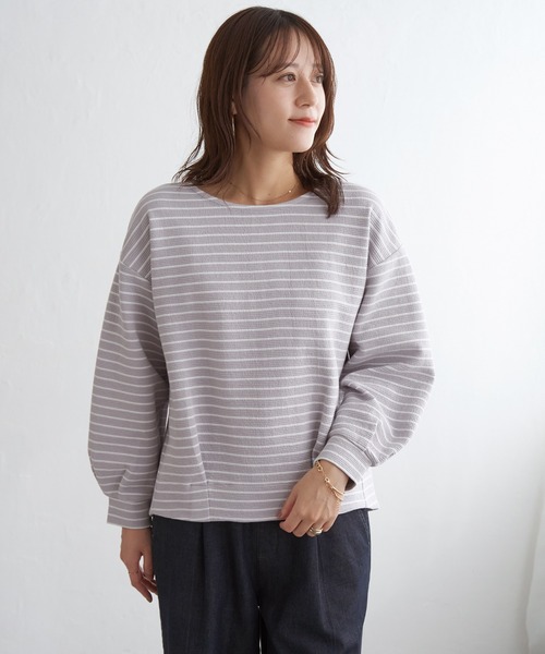 ikka（イッカ）の「リップル裾タック長袖プルオーバー（Tシャツ/カットソー・レディース・ミント/ブラック/オフホワイト/グレー・M/L/S）」の17枚目の写真