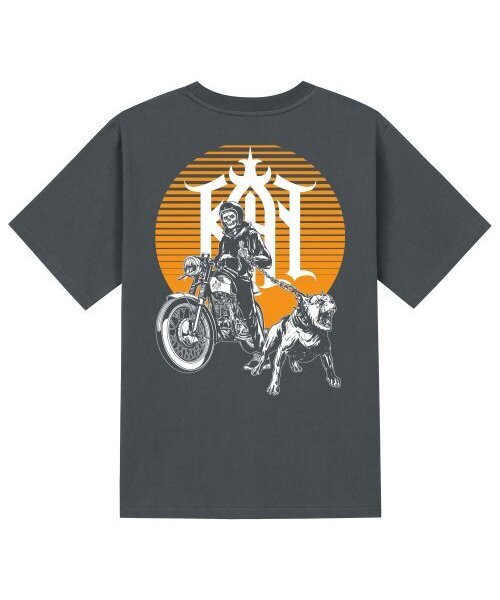 KAN6312(カン6312)の「KTG0156 カンカスタムバイク 半袖Tシャツ - グレー(Tシャツ/カットソー・メンズ・その他・SMALL/MEDIUM/LARGE/X-LARGE)」の1枚目の写真