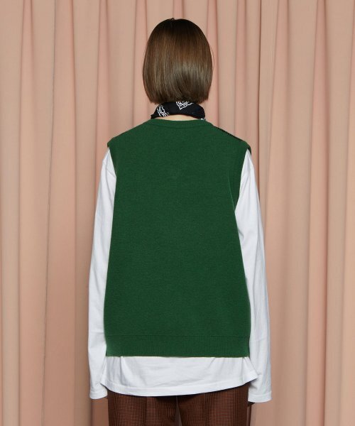 UNALLOYED(アナロイド)の「グラフィックニットベスト / グリーン(ベスト・レディース・その他・LARGE/MEDIUM)」の3枚目の写真