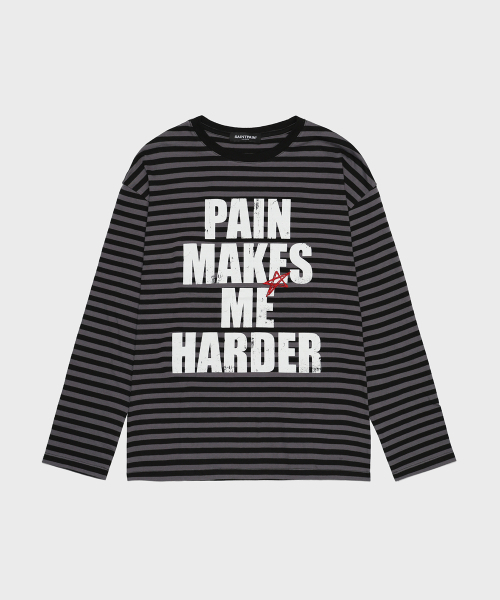 SAINTPAIN(セイントペイン)の「SPストライプロングスリーブブラック(Tシャツ/カットソー・レディース・その他・MEDIUM/LARGE)」の1枚目の写真